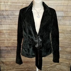 blk velvet embroidered jacket